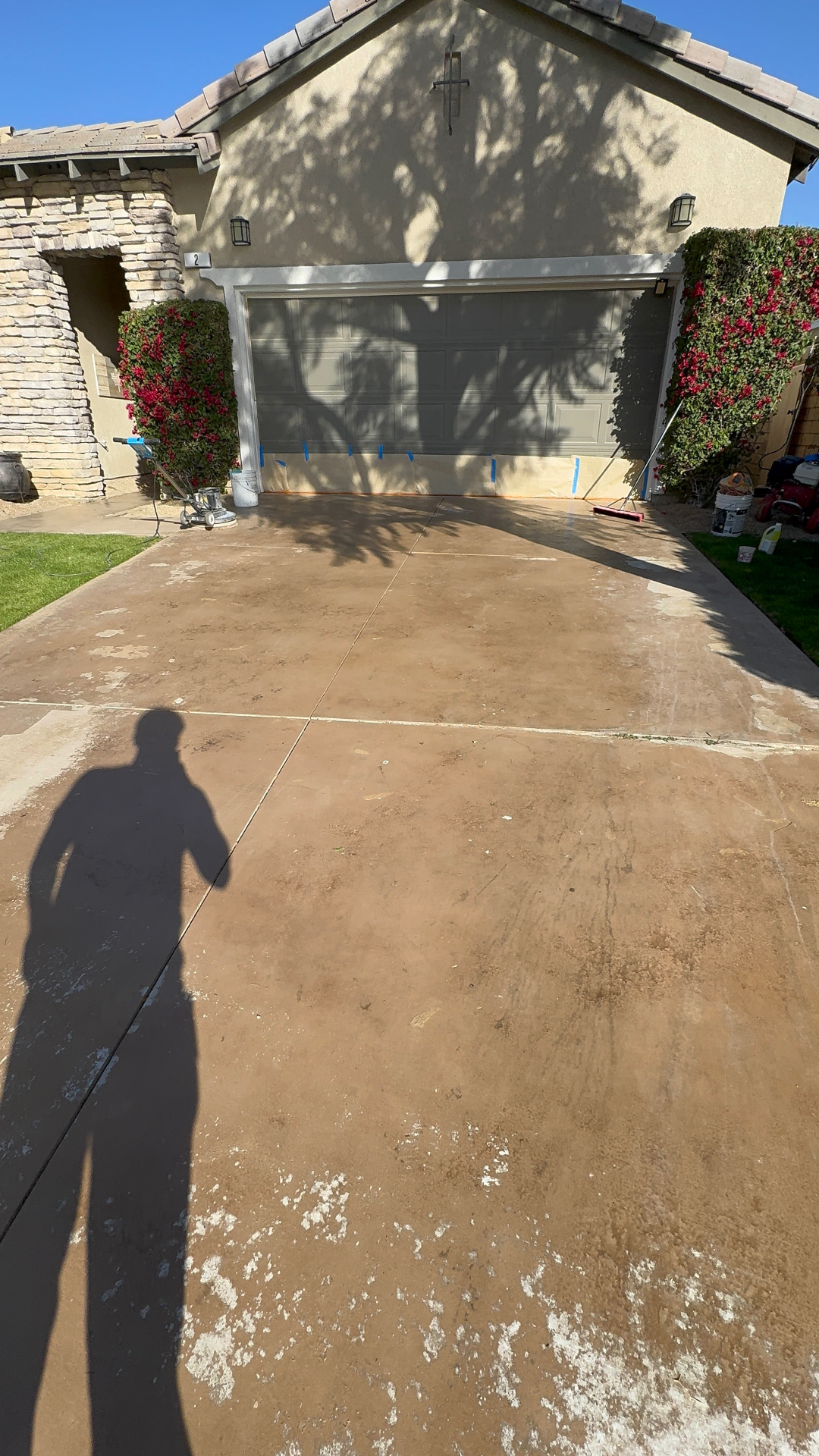 Driveway Restoration & Stain before